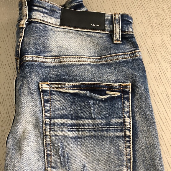 AMIRI Distressed Blue skinny Jeans Size 30 - Picture 6 of 16